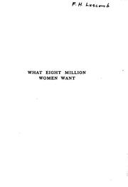 Cover of: What eight million women want