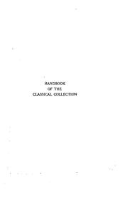 Cover of: Handbook of the classical collection