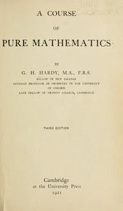 Cover of: A course of pure mathematics