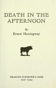 Death in the afternoon by Ernest Hemingway