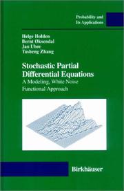 Cover of: Stochastic partial differential equations