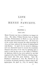 Cover of: Life of Henry Fawcett