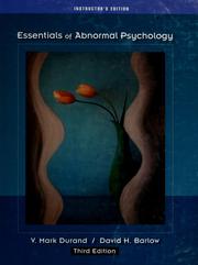 Essentials of abnormal psychology by Vincent Mark Durand