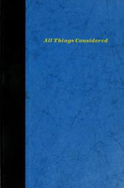 Cover of: All things considered.