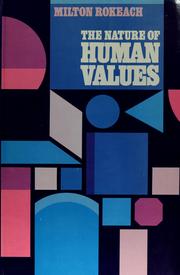 Cover of: The nature of human values.