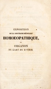 Cover of: Exposition de la doctrine m©♭dicale homoeopathique by Samuel Hahnemann, Samuel Hahnemann