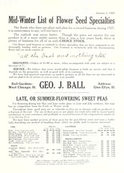 Cover of: Mid-winter list of flower seed specialties by Geo. J. Ball, Inc, Geo. J. Ball, Inc