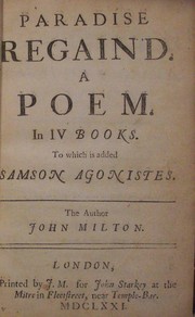 Paradise Regained by John Milton