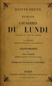 Cover of: Causeries du lundi