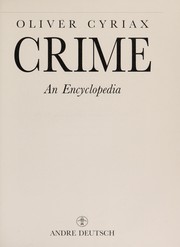 Cover of: Crime: an encyclopedia