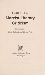 Guide to Marxist literary criticism by Chris Bullock