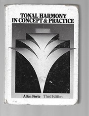 Tonal harmony in concept and practice by Allen Forte