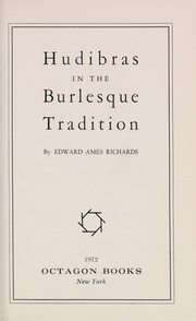 Hudibras in the burlesque tradition by Edward Ames Richards