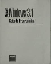 Cover of: Microsoft Windows 3.1 guide to programming. by Microsoft Corporation