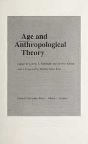 Cover of: Age and anthropological theory