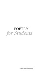 Poetry for students by Sara Constantakis