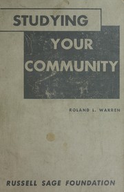 Cover of: Studying your community.