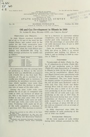 Cover of: Oil and gas development in Illinois in 1948