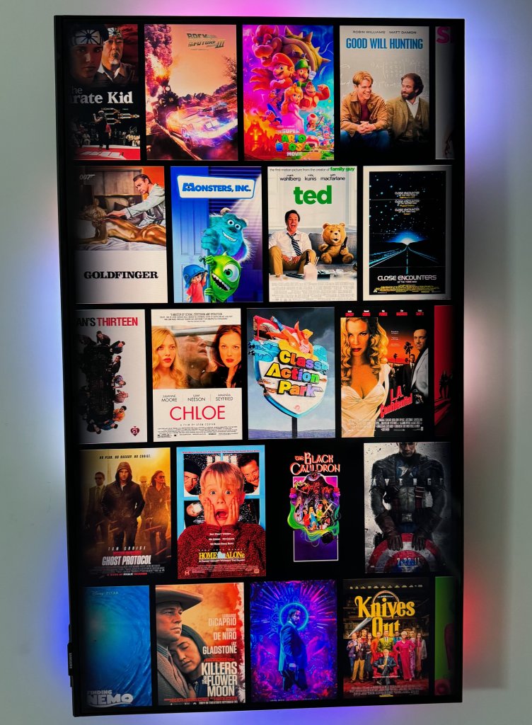 Magic Poster displaying a animated marquee view of dozens of movie posters