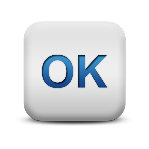 ok icon blue - Clip Art Library