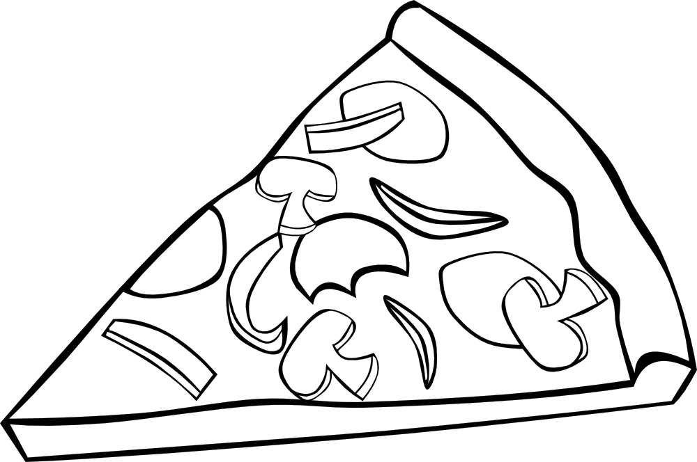 Free Pizza Slice Clipart Black And White, Download Free Pizza Slice ...