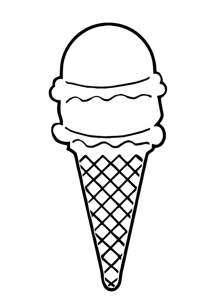 Free Black And White Ice Cream Clipart, Download Free Black And White ...