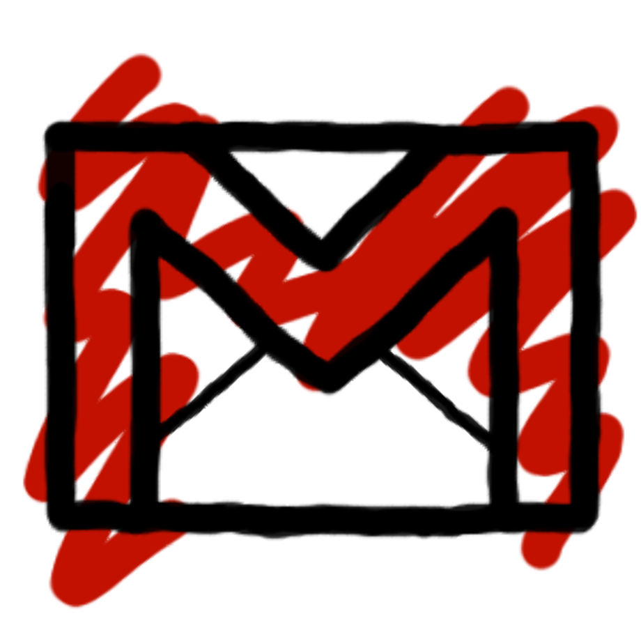 Gmail Logo Black And White PNG