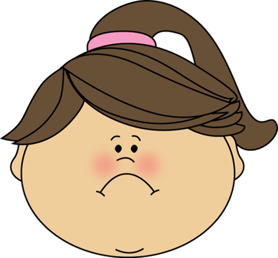 girl clipart sad