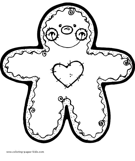 Gingerbread Man Coloring Page