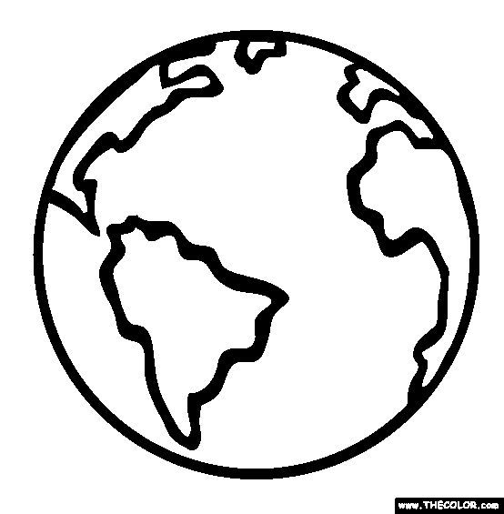 Globe Coloring Page