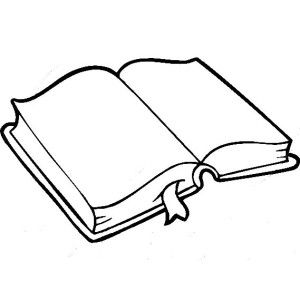 Open Book Coloring Page