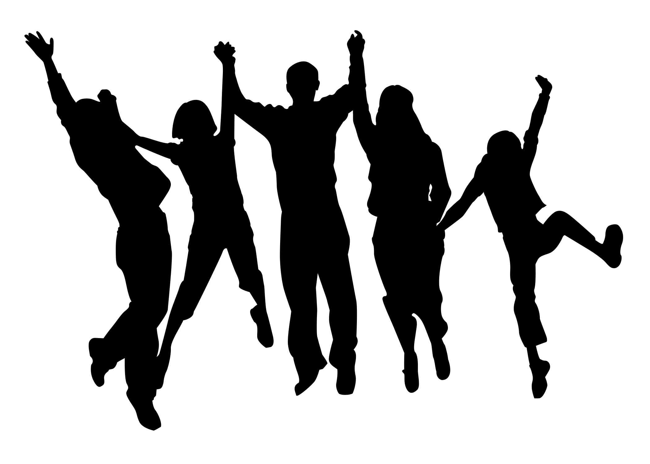 Party People Silhouette | Clipart Panda - Free Clipart Images