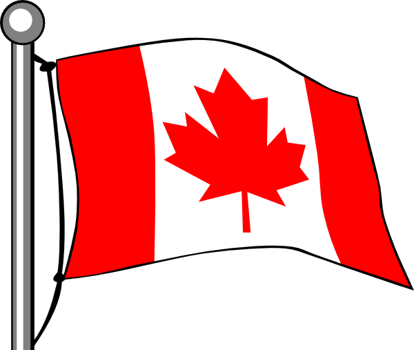 Canada Flag Flying clip art - vector clip art online, royalty free ...