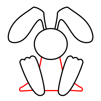 Drawing a cartoon bunny