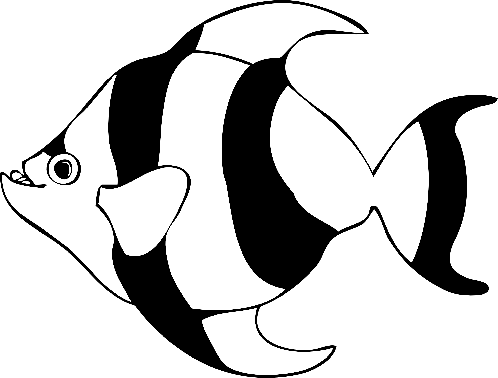 Fish Outline Clipart Black And White | Clipart Panda - Free ...