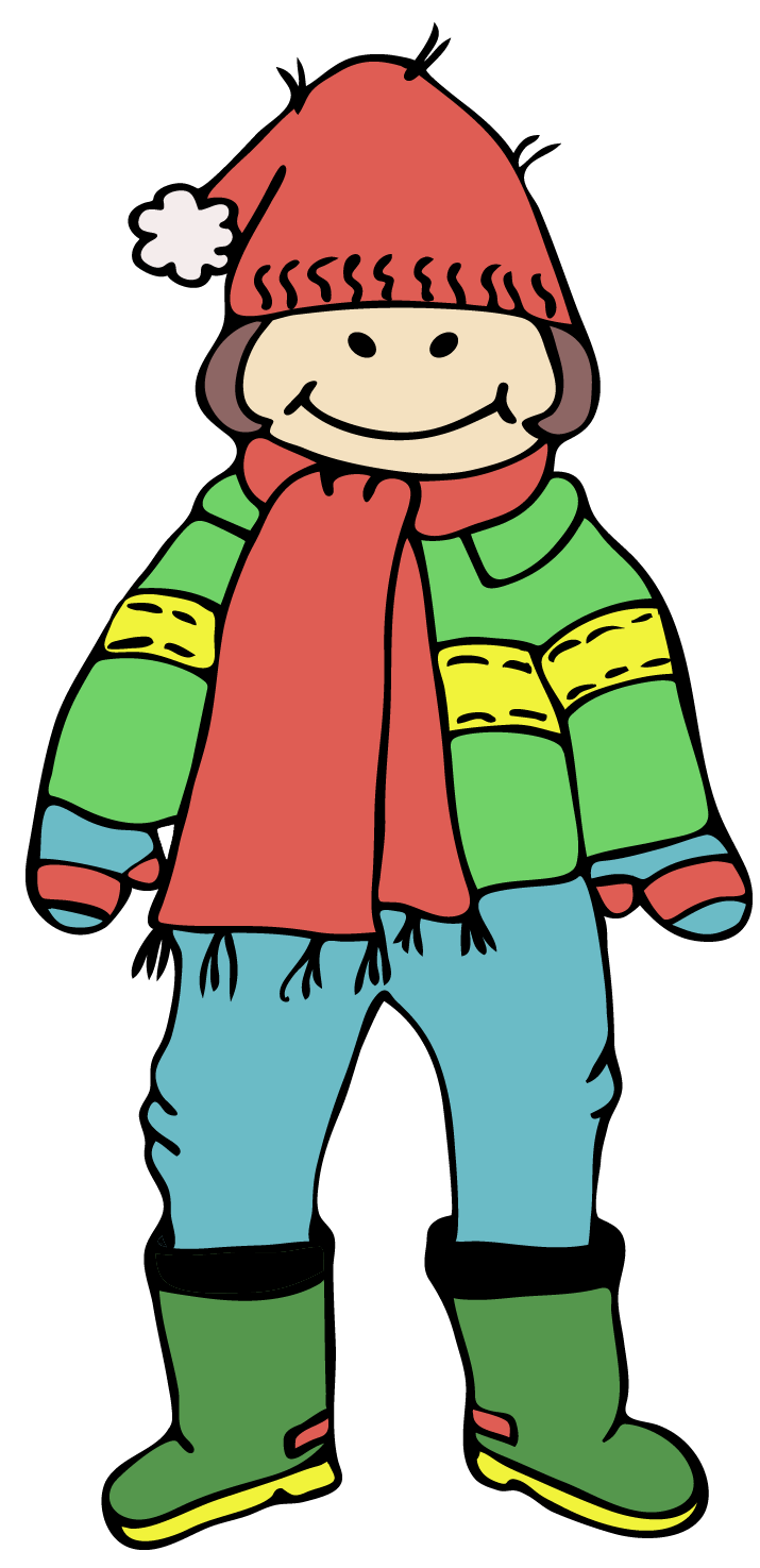 Trends For > Kids In Winter Clothes Clipart