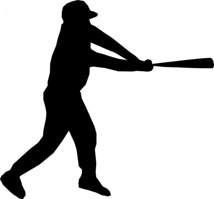 Baseball player silhouette Vector clip art - Free vector for free ...