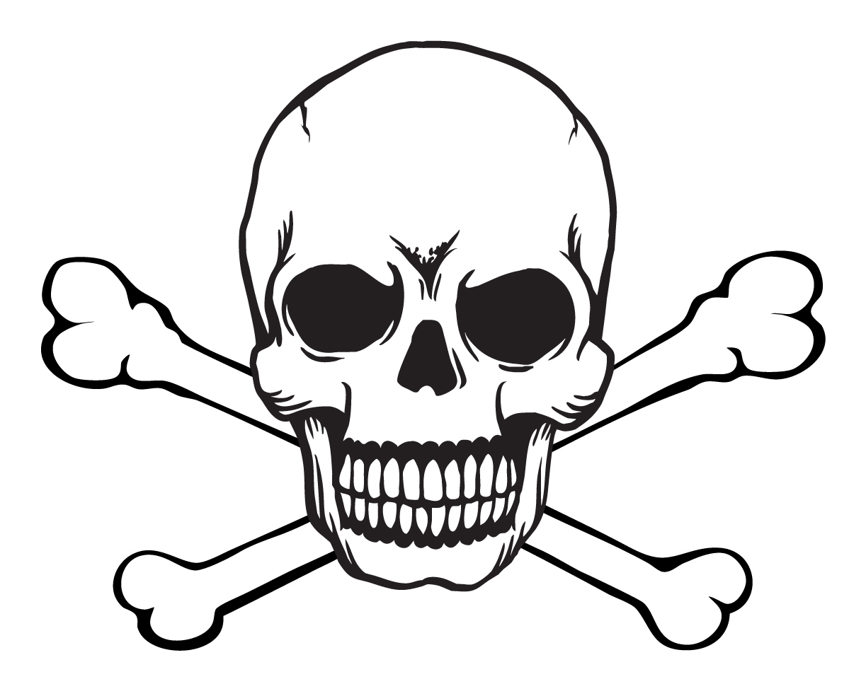 Skull and crossbones Free Vector / 4Vector