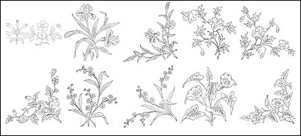 Line Drawing Flower Vector Gallery