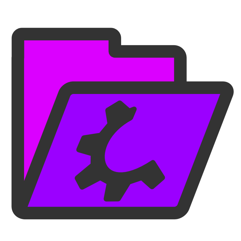 Clipart - folder violet open