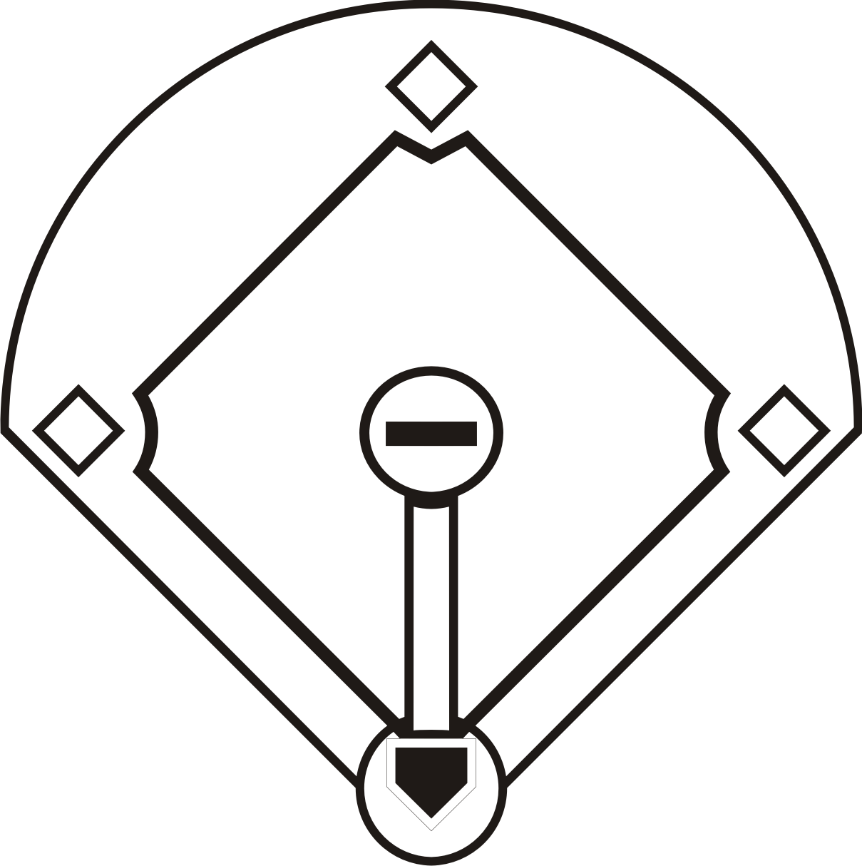 Vector Baseball Diamond - ClipArt Best