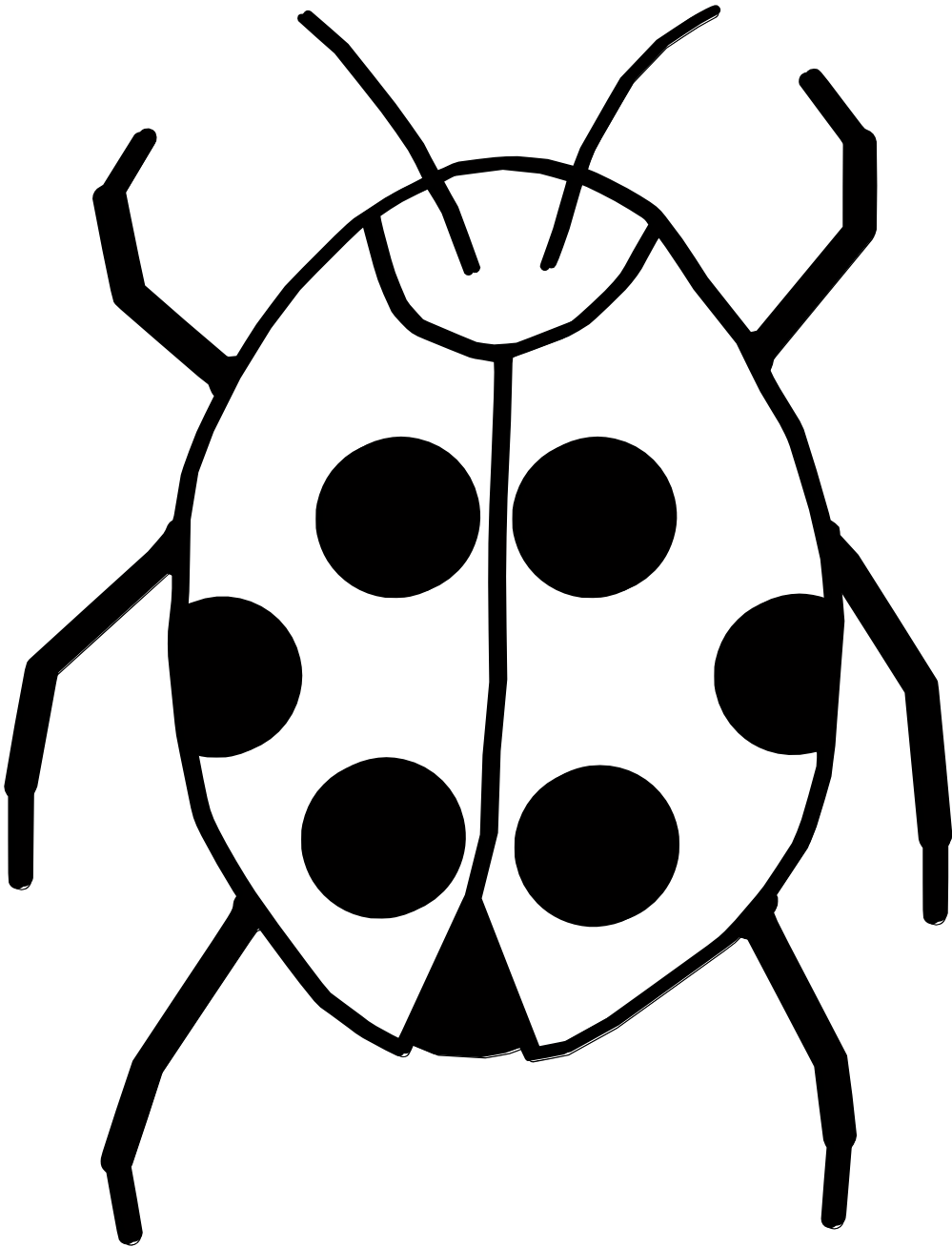 Ladybug Clipart Black And White | Clipart Panda - Free Clipart Images