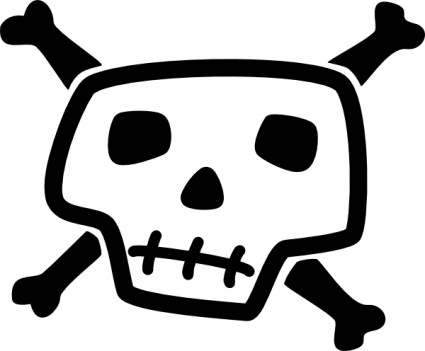 Skull and crossbones clip art Free vector for free download (about ...