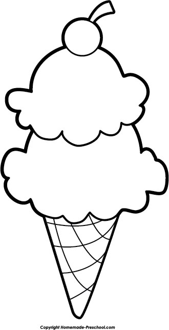 Melting Ice Cream Cone Clipart Black And White Clipartfest 2 Clipartix ...