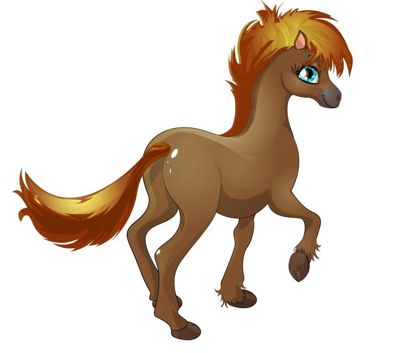 Cartoon Brown Horse Vector Eps | Free Vector Graphic Download