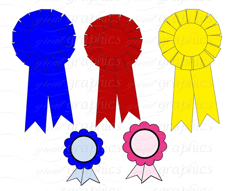 Award Ribbon Clip Art Printable Digital Clipart