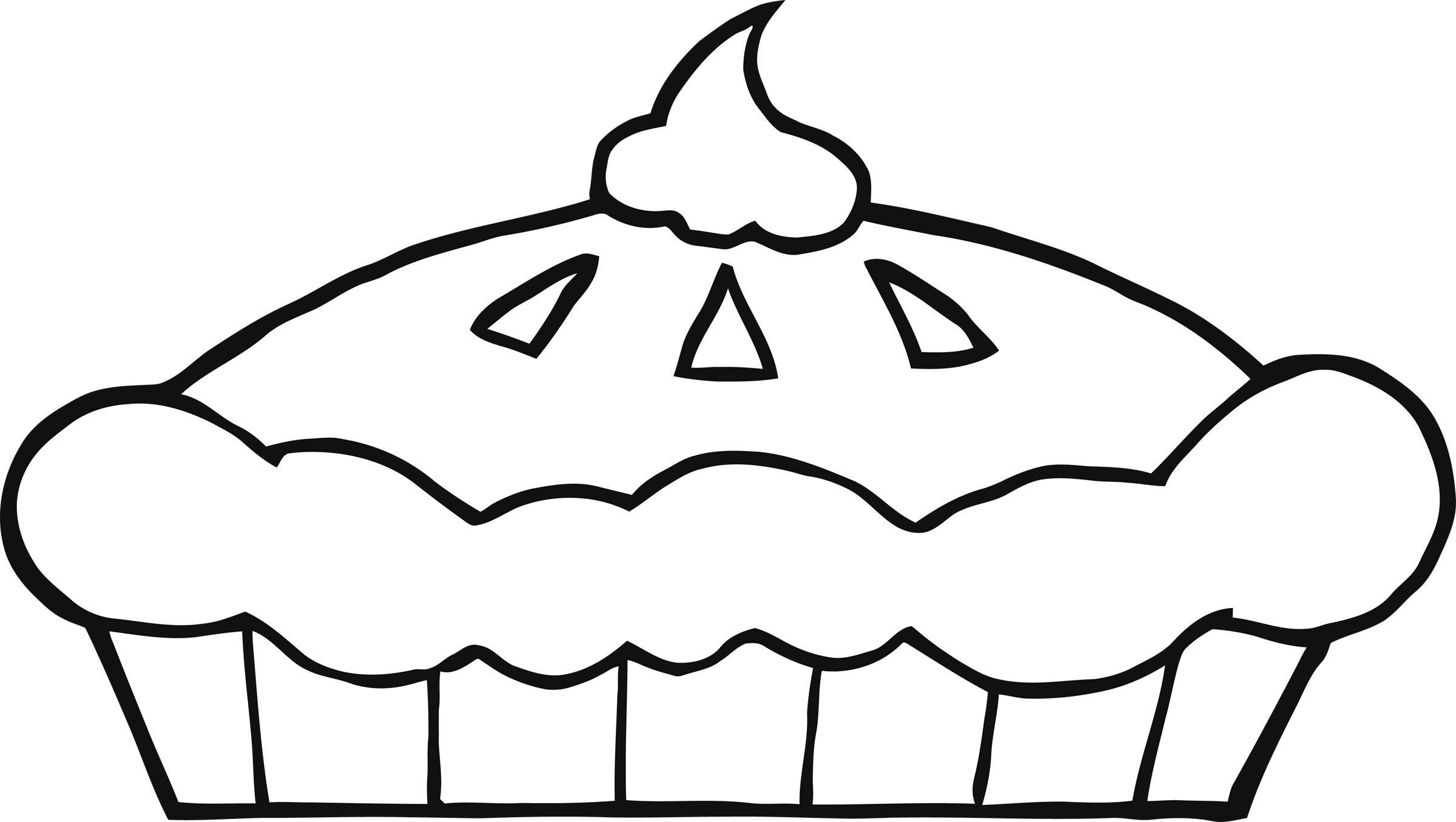 Pie Clipart Black And White | Clipart Panda - Free Clipart Images