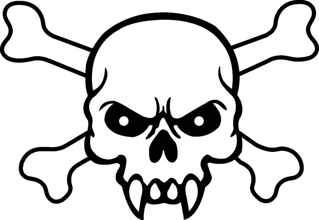 Skull Crossbones Stencil