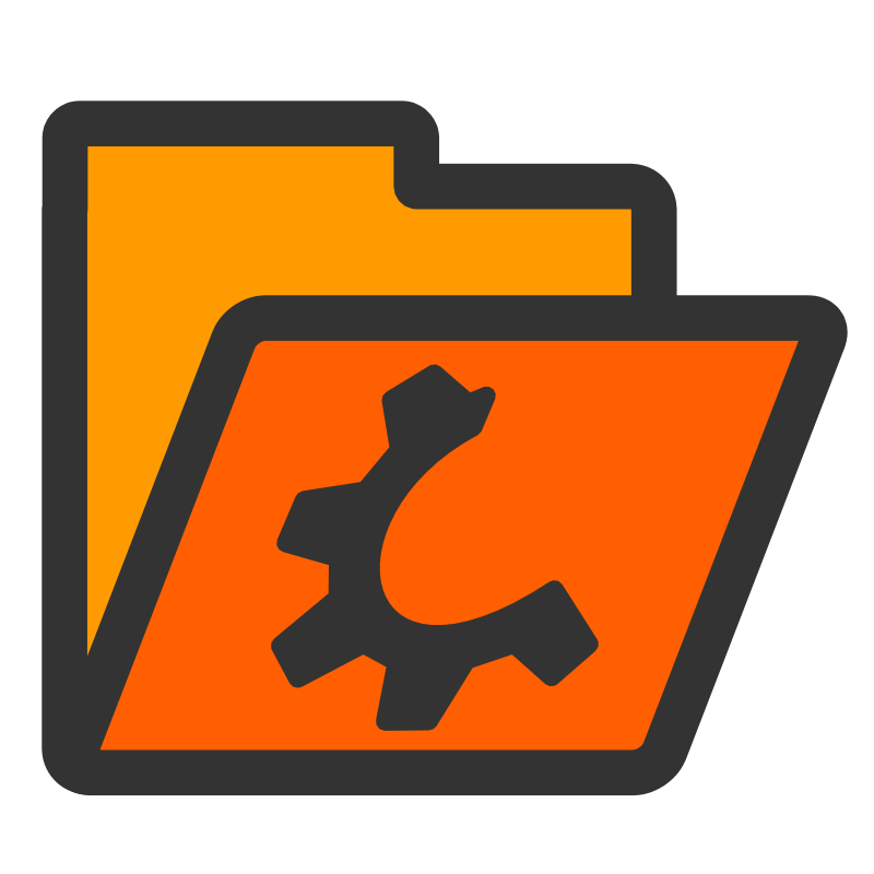 Clipart - folder orange open