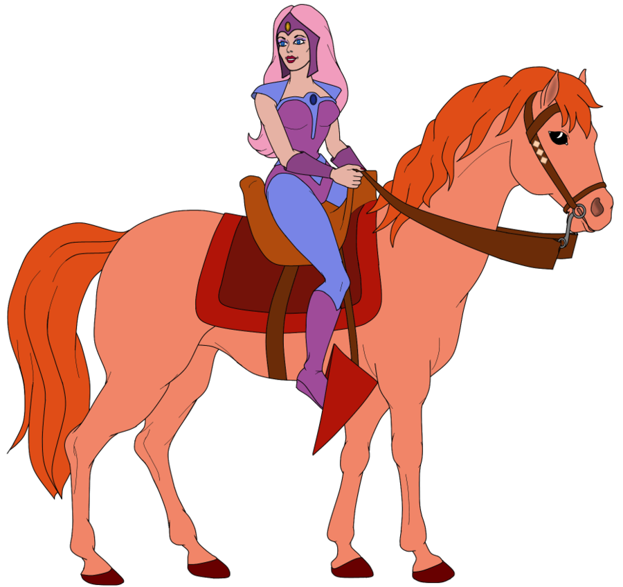 Glimmer on horseback...